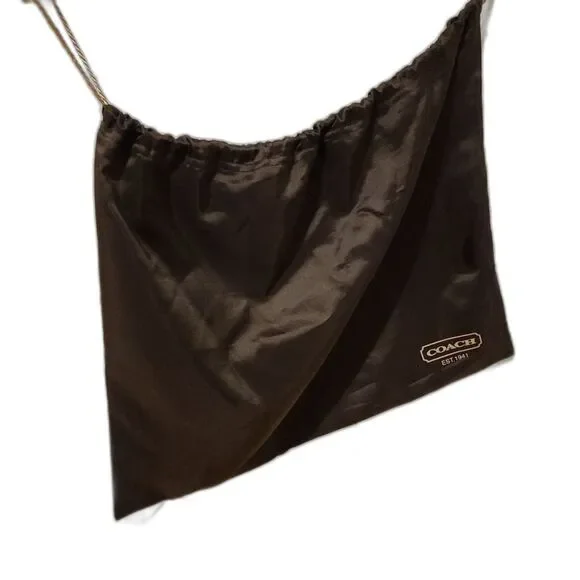 Coach Sliver Khaki Platinu Signature Carly Dust Bag